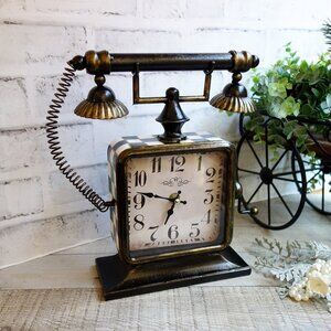 Checked Table Clock Black White Checks Courtly Decor Buffalo Check Mantle Clock